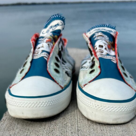 Ed Hardy Sneakers Men Sz 10 - Picture 5 of 9